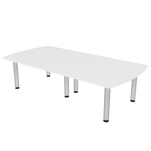45 in W, 96 in L, 29 in H, Engineered Wood Top, White